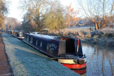 Debdale moored at Stone on a frosty November mornin